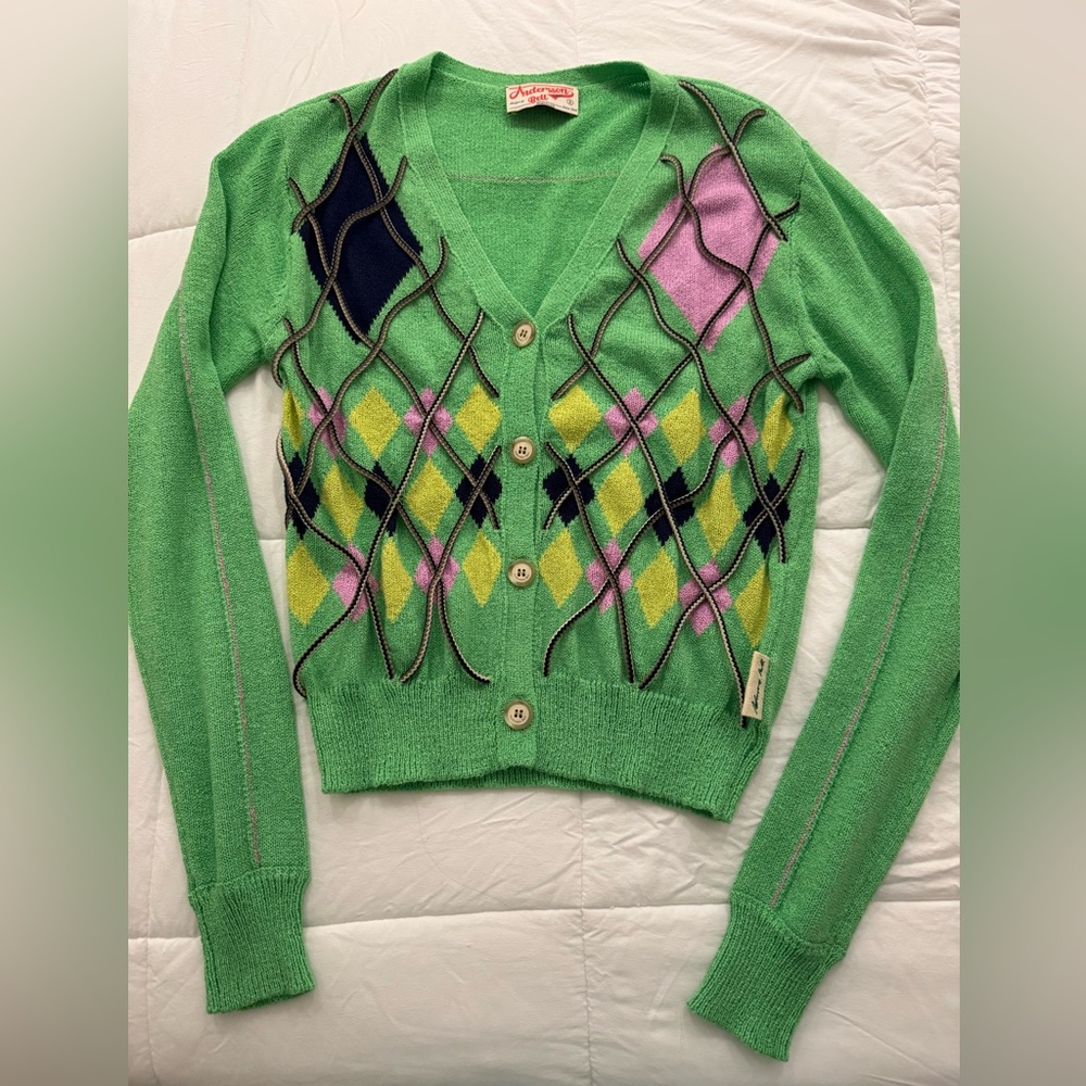 Andersson Bell Green Cardigan. Size Small.